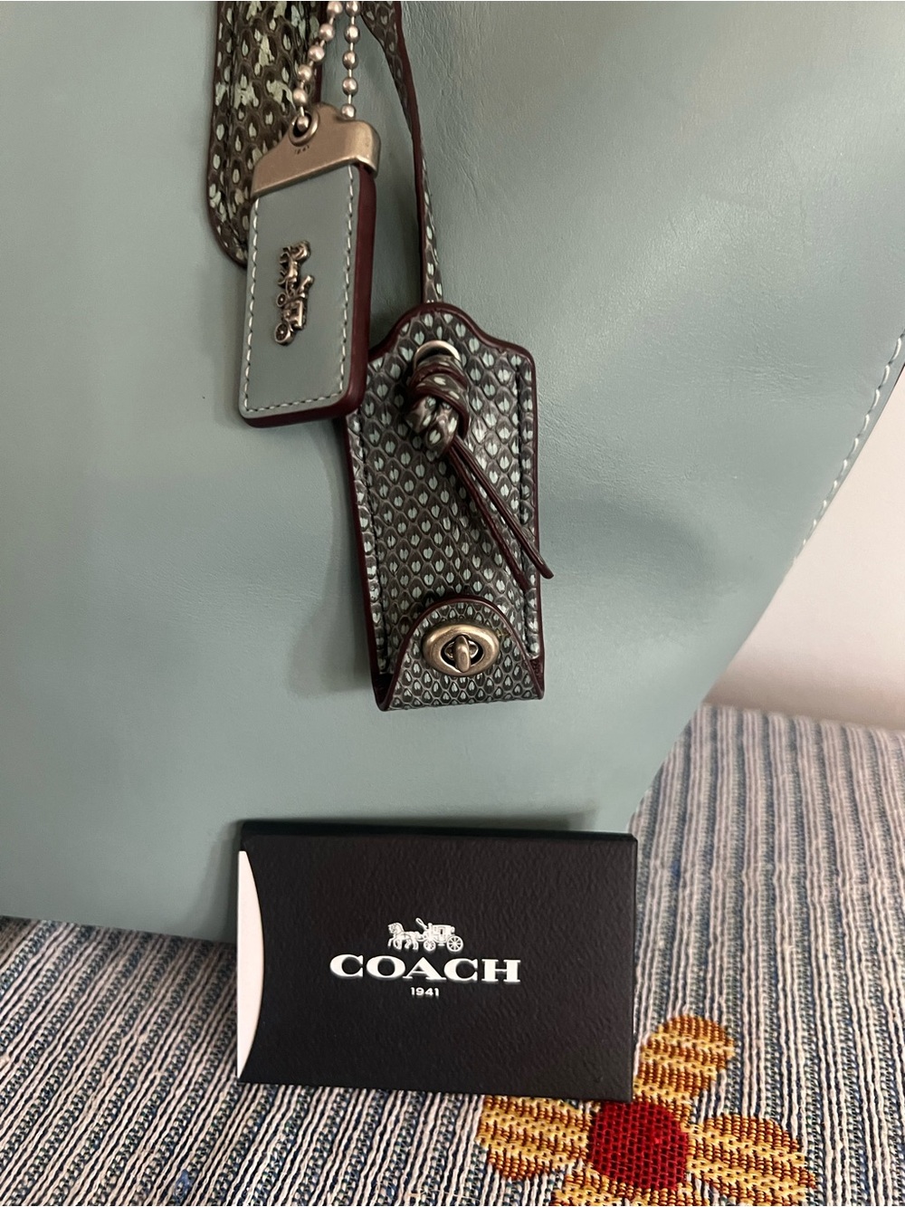 Coach 1941 Dakotah with Colorblock Snakeskin Detail Leather Satchel - Picture 12 of 13